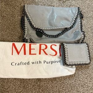 Gray Chain Shoulder Bag with matching wallet